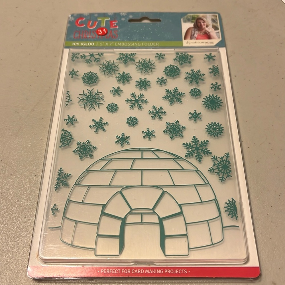 Icy igloo embossing folder  cute Christmas. Brand new